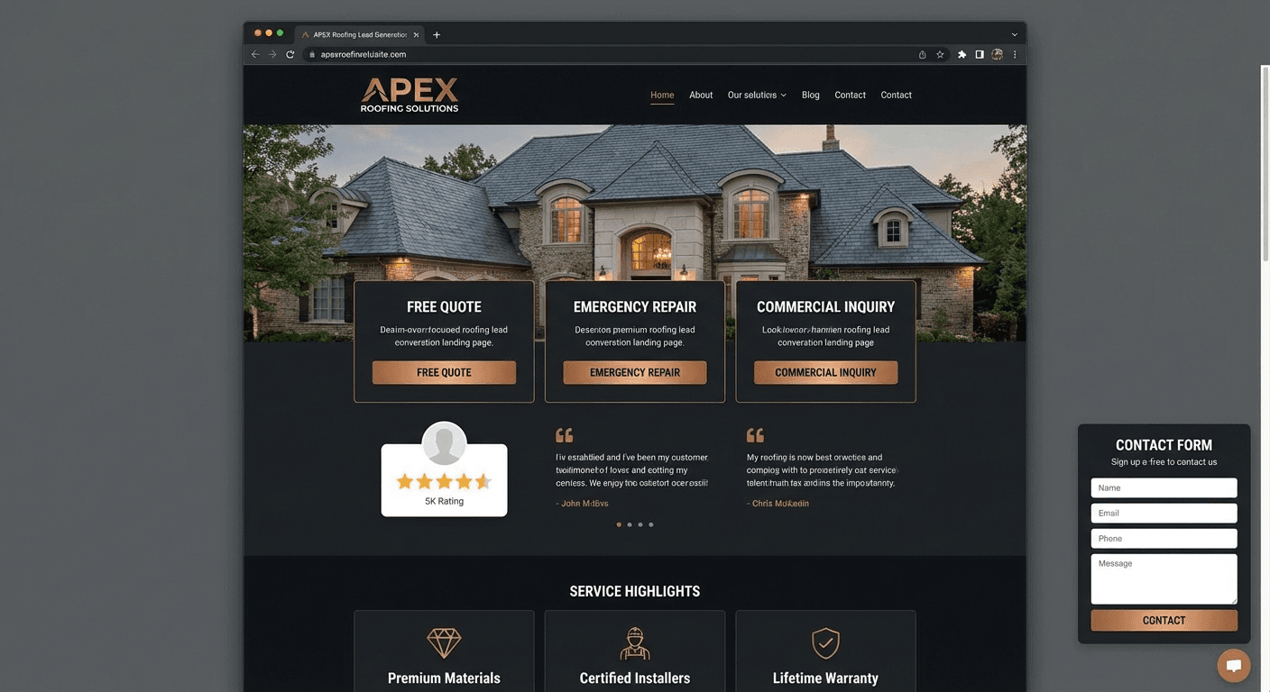 DFW Storm Pros roofing website
